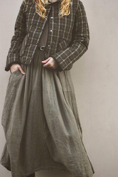 Hovedbilde Khaki - LULU LINEN SKIRT