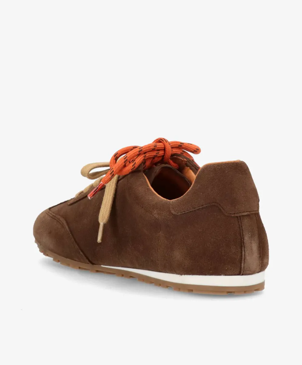 Dark Brown - LEVEL Semsket skinn sneakers