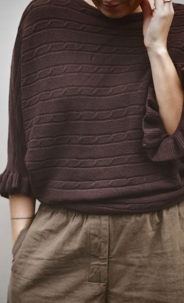 Hovedbilde Brun - Malva 3/4 Genser