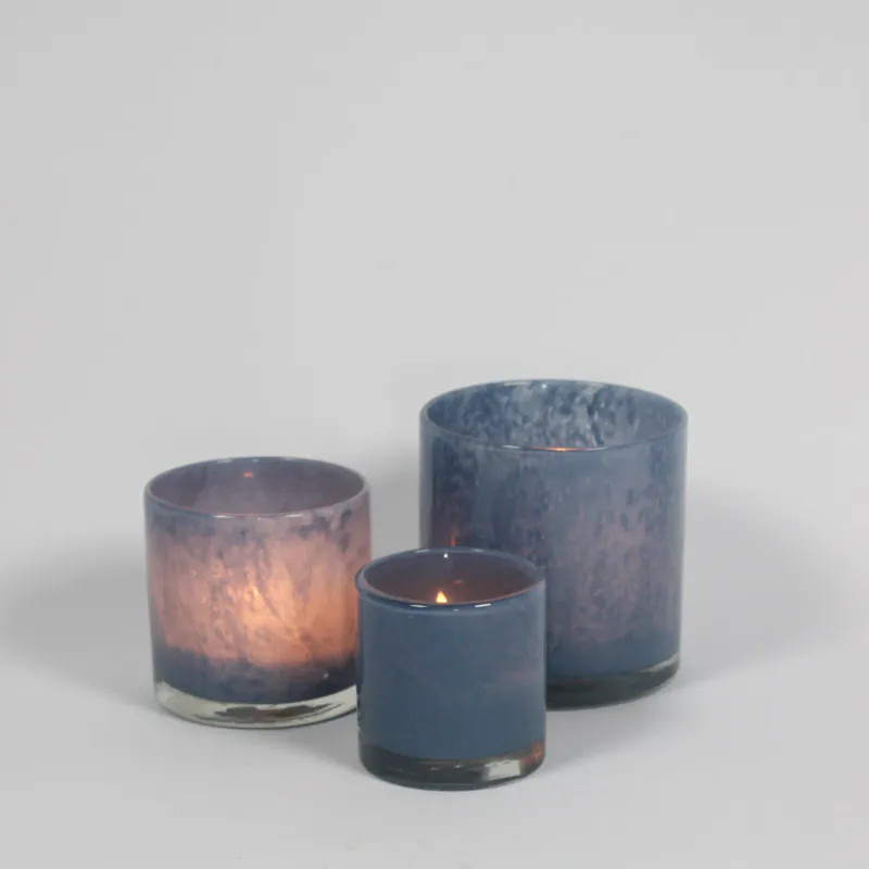 Blå - Nilla Lysglass 10 cm 