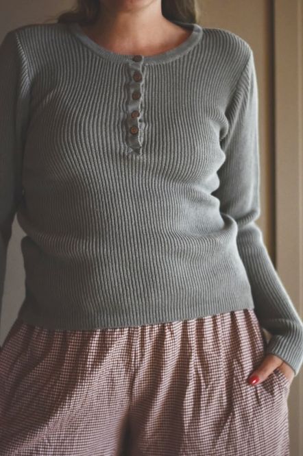Hovedbilde Lysgrønn - Tessa strikket ...
