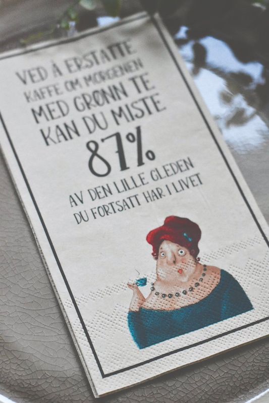 Ved å erstatte kaffe - Buffet Serviett