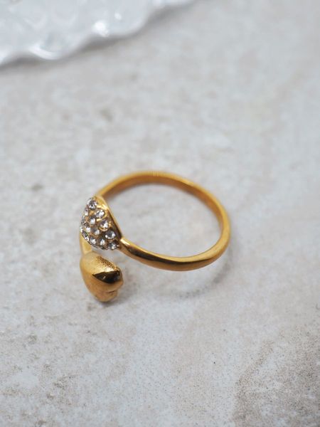 Hovedbilde Gullfarget - Hjerter Ring