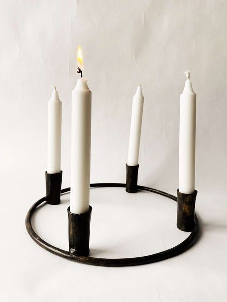 Hovedbilde Antikk brun - Lysestake 28 cm