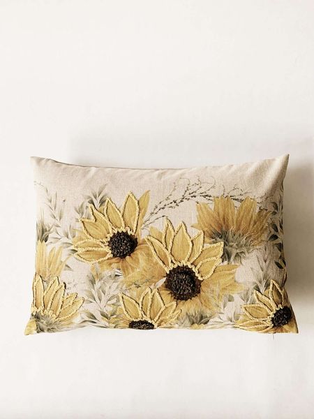 Hovedbilde Solsikke - brodert putetrekk ...