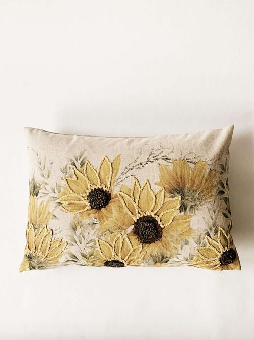Hovedbilde Solsikke - brodert putetrekk ...