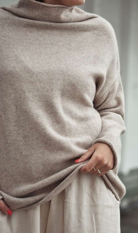 Beige - Kashmir Genser 