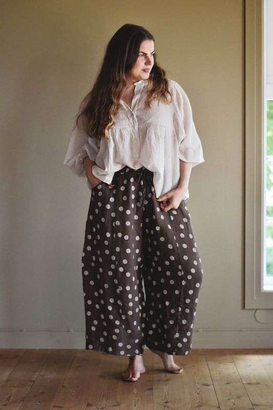 Beige - Battina Bomulls Bluse