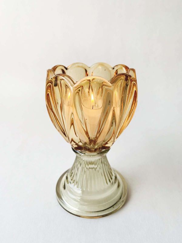 Gul - Ruby lysglass