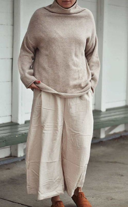 Beige - Kashmir Genser 