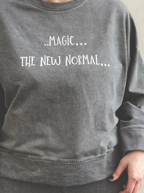Washed Grey - Magic Genser