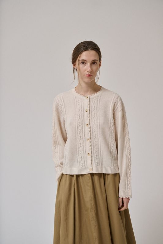 Hvit - Meadow ls cardigan