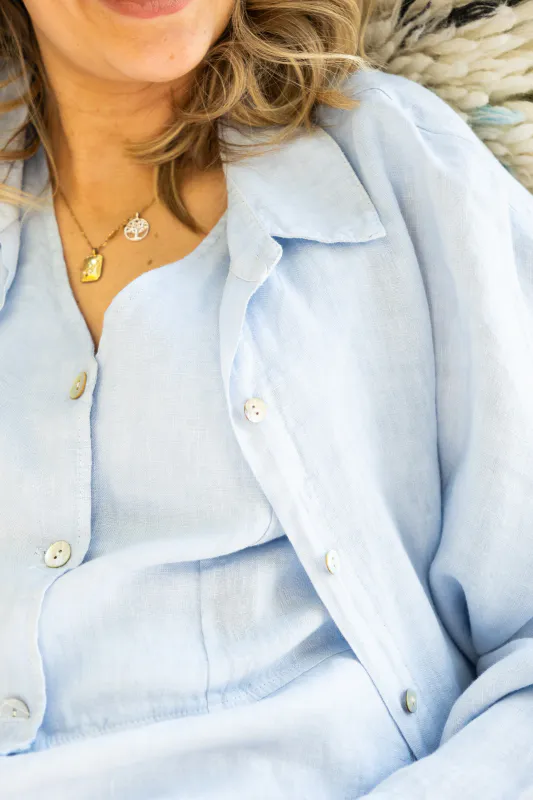Sky Blue - Lovely Linskjorte