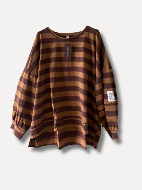 Hovedbilde Brun/taupe - Stripet College ...