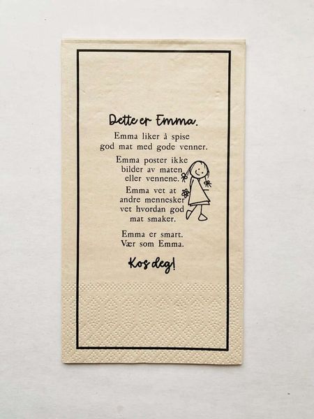 Hovedbilde Emma  - Buffet Serviett