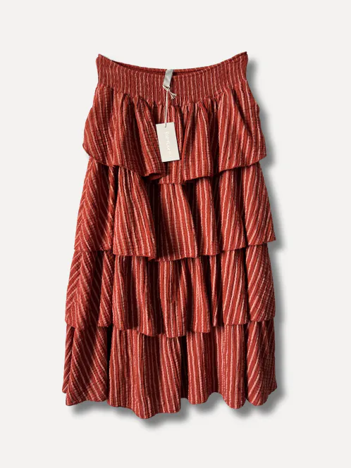 Hovedbilde Rust - Boho Stripete Skjørt