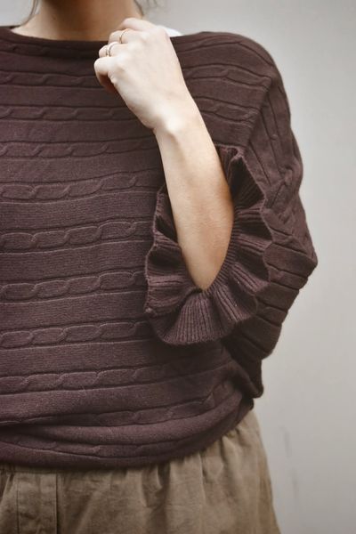 Hovedbilde Brun - Malva 3/4 Genser