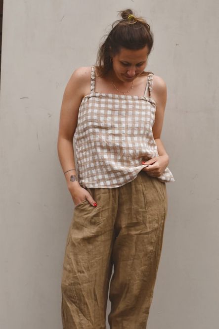 Hovedbilde Beige/Hvit - Devi Singlet