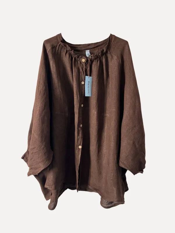 Mokka - Smooth Linbluse