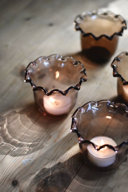 Hovedbilde Brun - Bølget  Lysglass