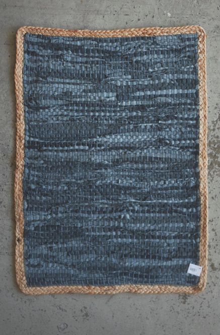 Hovedbilde Blå- Skinn Dørmatte