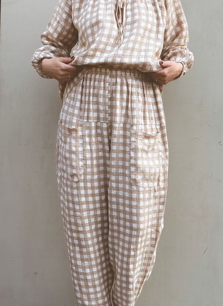 Hovedbilde Beige/Hvit - Eisa Linbukse