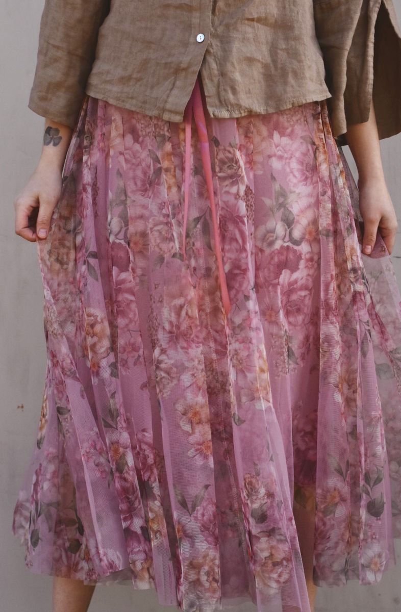 Rosa - Flower Tyllskjørt