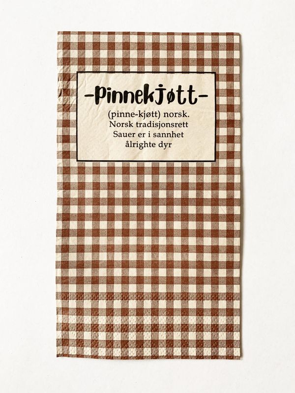 Pinnekjøtt -Serviett
