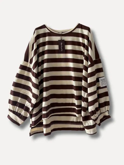 Hovedbilde Brun/offwhite - Stripet ...