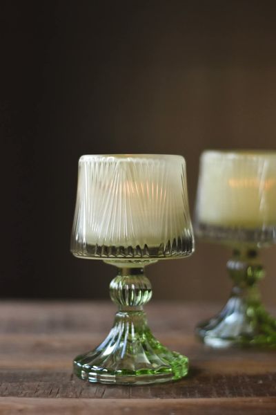 Hovedbilde Grønn/krem - Lysholder på ...