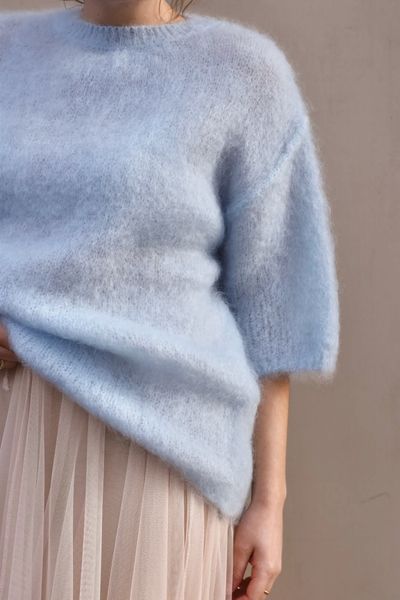 Hovedbilde Lyseblå - Mohair Genser