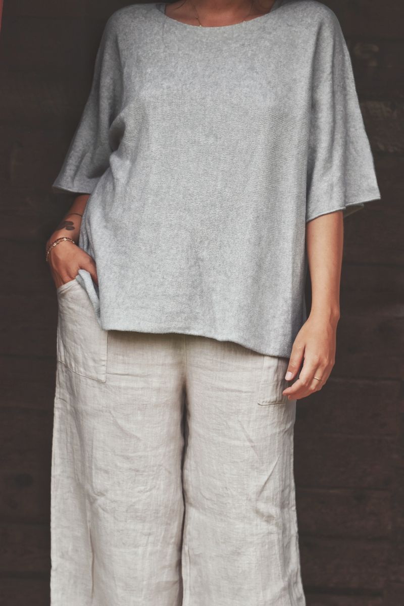 Medium Grey - Melina Strikkegenser