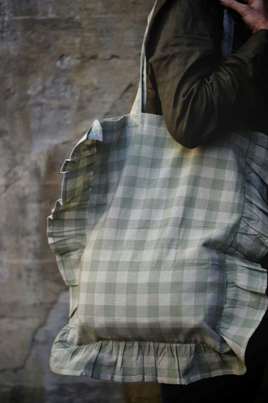 Grønn - Rutet Totebag