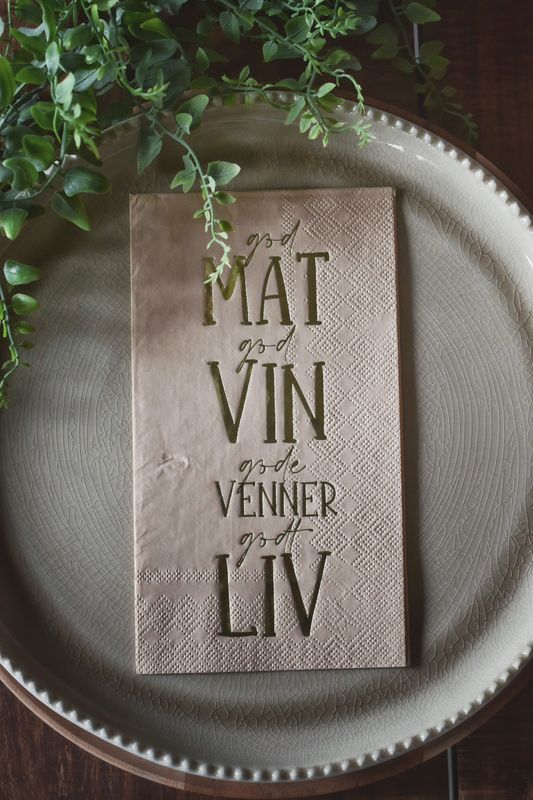 God mat, god vin - Buffet Serviett