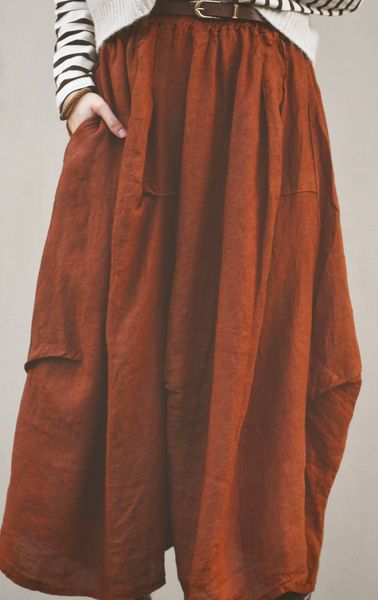 Hovedbilde Tobacco - LULU LINEN SKIRT