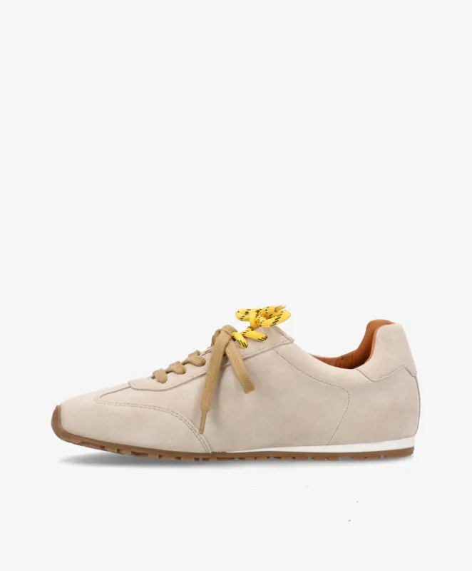 Taupe - LEVEL Semsket skinn sneakers