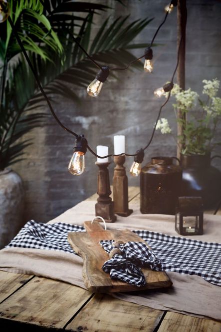 Hovedbilde Solcelle Sort - Lyskjede m/10 ...