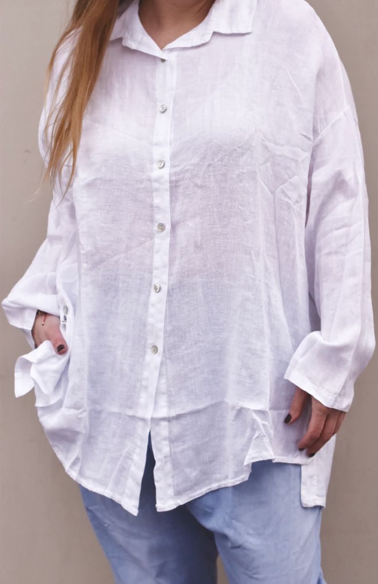 Hvit - Lovely Linskjorte