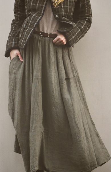 Hovedbilde Khaki - LULU LINEN SKIRT