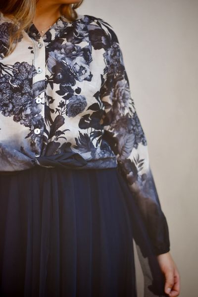 Hovedbilde Marineblå - Sky Viskosebluse